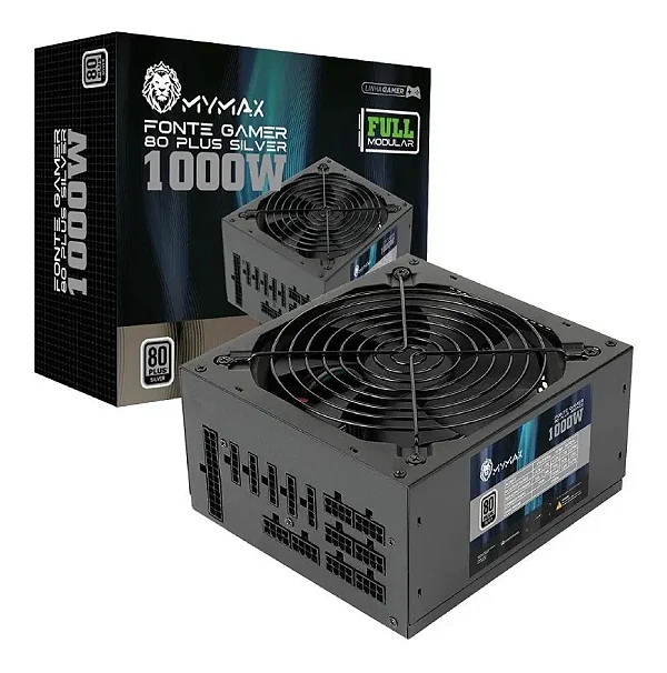 Fonte ATX 1000W Mymax 80 Plus Silver PFC Ativo Full Modular - MPSU/FP-1000W