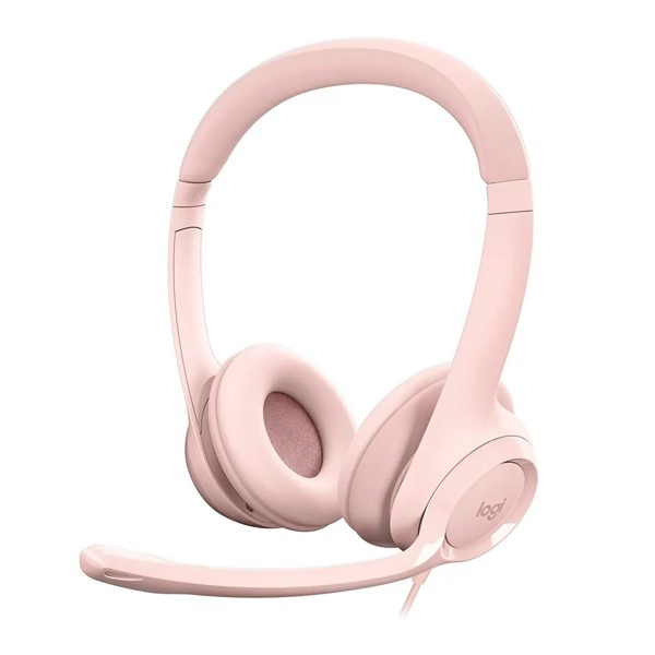 Fone Headset Logitech H390 Rosa Plug USB - 981-001280
