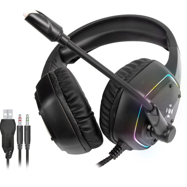 Fone Headset Gamer Fortrek Blackfire P2 + USB RGB Preto