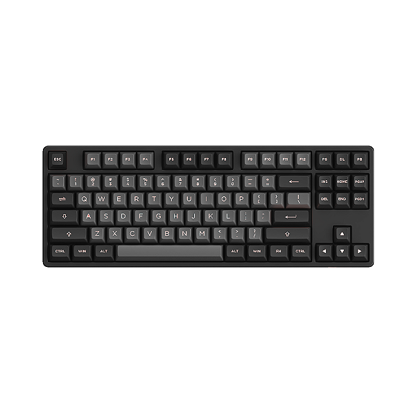 Teclado Mecânico Akko 5087S QMK Preto e Rosa Cream Yellow