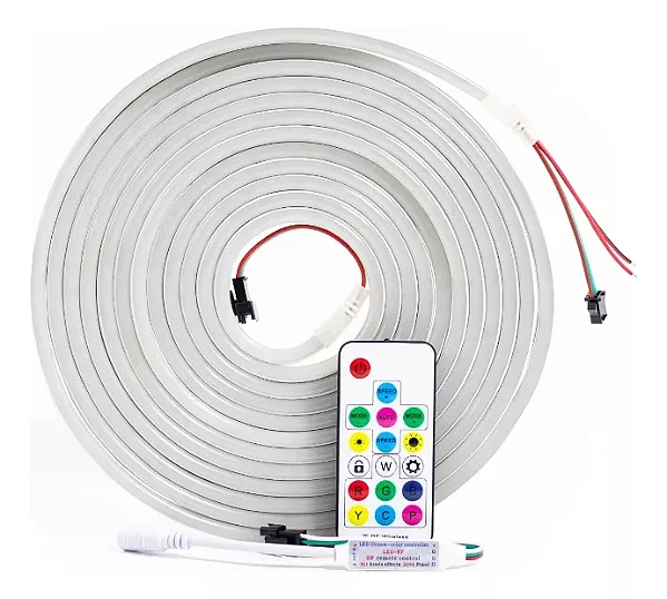 Fita de Led RGB de 5 metros NEON -2835-12V -IP65 Flex Gold XC-3535