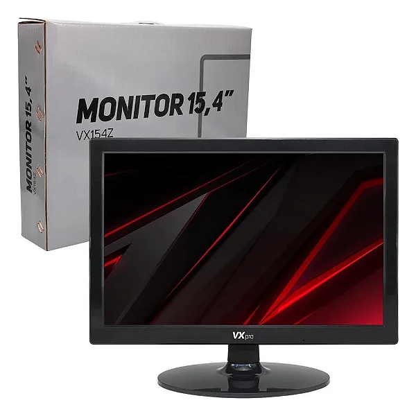 Monitor de 15.5" Polegadas VX Pro HD 75Hz HDMI / VGA Preto - VX154X7