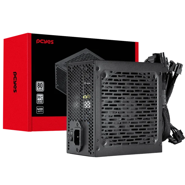 Fonte ATX 400W Gamer PcYes Shocker 80 Plus White - PF400SHW