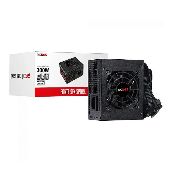 Fonte SFX 300W Real para Gabinete Slim "SFF" - PcYes SPKP300MBPT