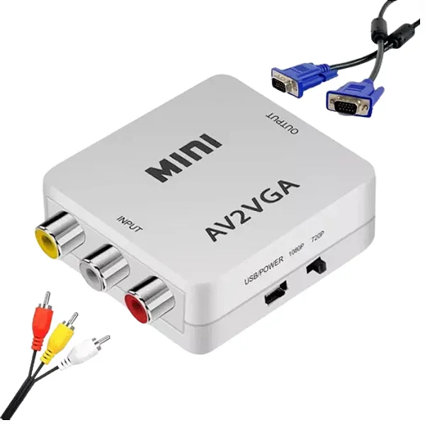 Adaptador de Video VGA P2 x AV RCA