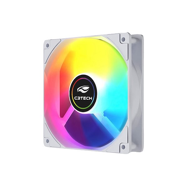 Cooler 120X120X25Mm Led Fan F9-L260WH Argb Branco C3Tech