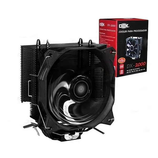 Cooler para Processadores Intel e AMD Dex Black - DX-2000