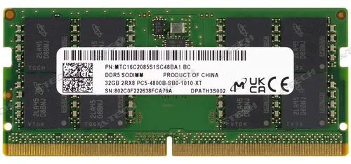 Memoria para Notebook DDR5 32GB 4800Mhz PC5-38400 Hynix / Micron - MTC16C2085S1SC48BA1