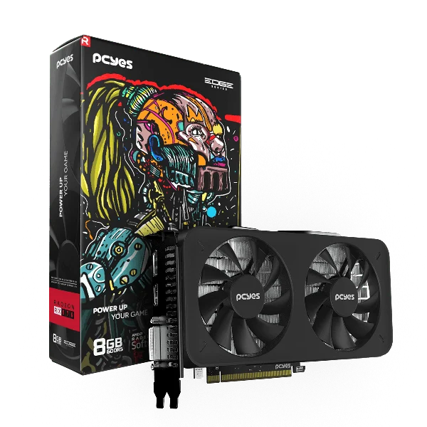 Placa de Vídeo GPU 8Gb Rx 570 256Bits Gddr5 Projeto Edge PcYes Pvex5708Gb2F