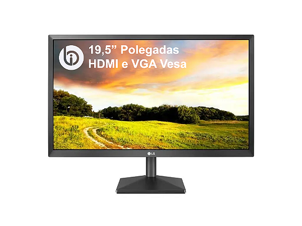 Monitor de 19,5" LG  Vesa Vga/Hdmi 1366 x 768 - 20MK400H-B