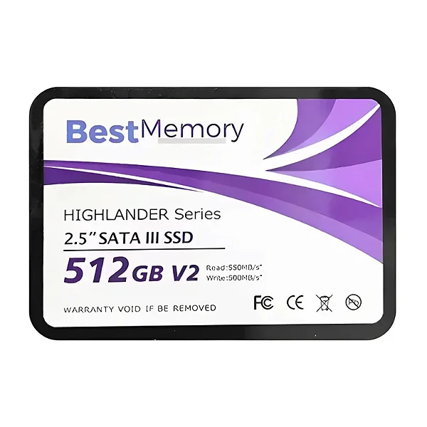 SSD 512GB Sata V2 Best Memory Highlander - Btsda-512-550