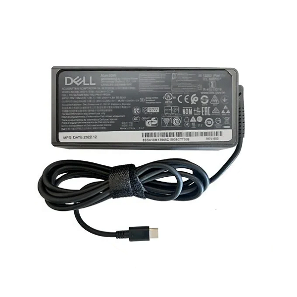 Fonte para Notebook 20V 3.25A Plug USB-C - Dell - Original