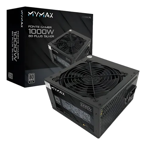 Fonte ATX 1000W Mymax 80 Plus Silver PFC Ativo - MPSU/FP1000W