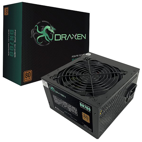 Fonte ATX 700W Gamer 80 Plus Bronze PFC Ativo DN700 DRAXEN