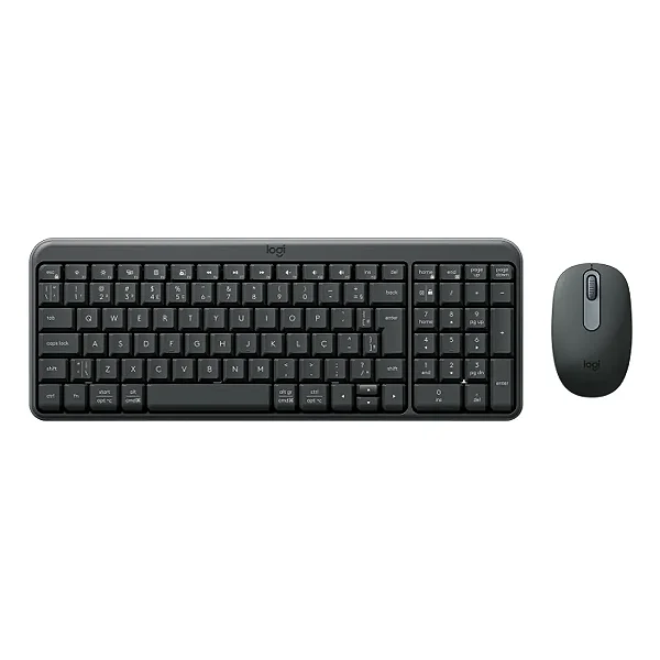 Kit Teclado e Mouse Sem Fio Logitech Bluetooth MK250 Grafit USB - 920-013516