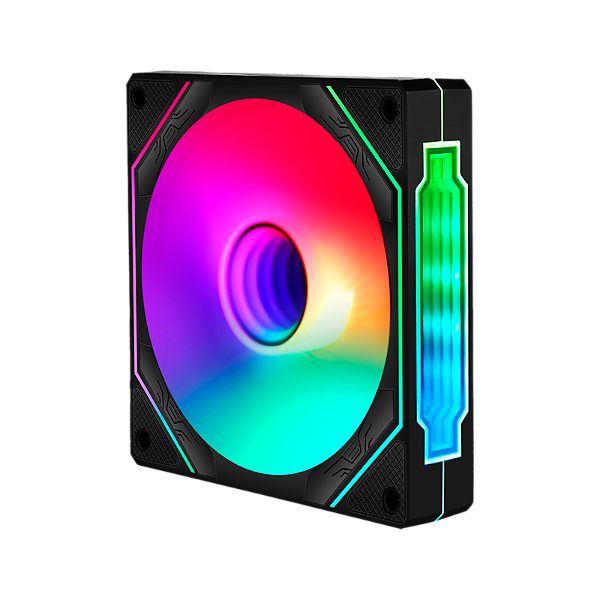 Cooler 120X120X25Mm Fan ARGB Liketec Enigma Preto - LF-UNARGB-ENIGM