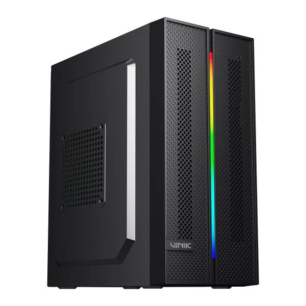 Gabinete Gamer Vinik Sg26 Preto Fita De Led Rgb - Sg26Acbk