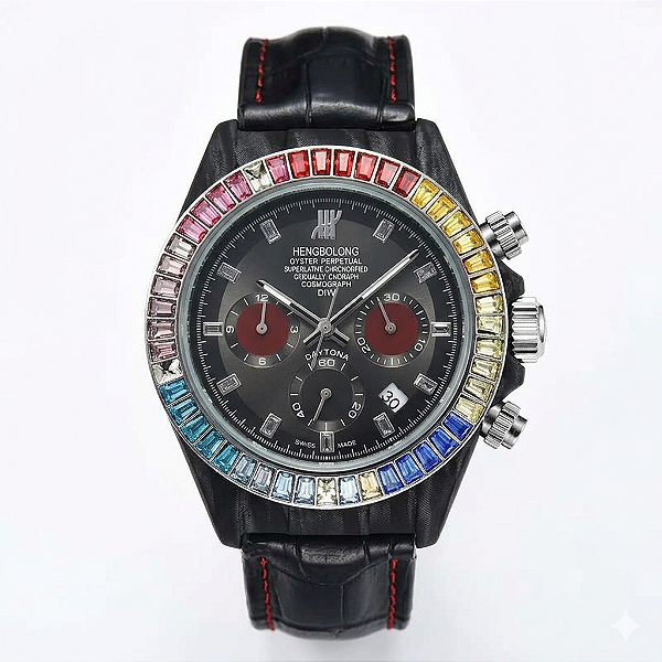 Relógio Homage Design Brasília Rainbow Quartzo DiP 2026C