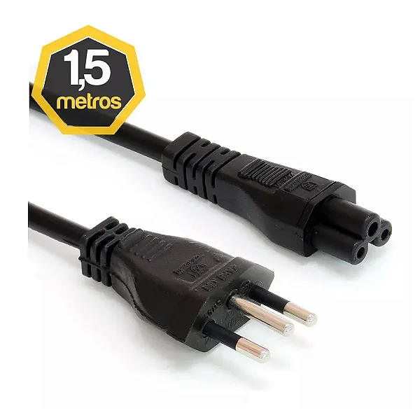 Cabo de Energia Tripolar Mickey para Notebook 1,50 metros
