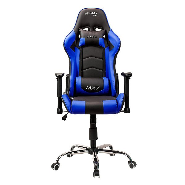 Cadeira Gamer Mymax MX7 Preto e Azul MGCH-002/BL