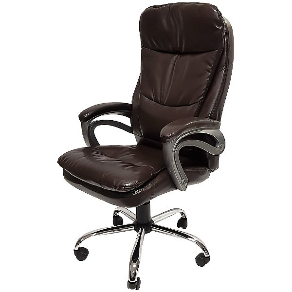 Cadeira de Escritório Presidente Deluxe PU Giratoria Tabaco MAXOFFICE MOCH-TBD/BN