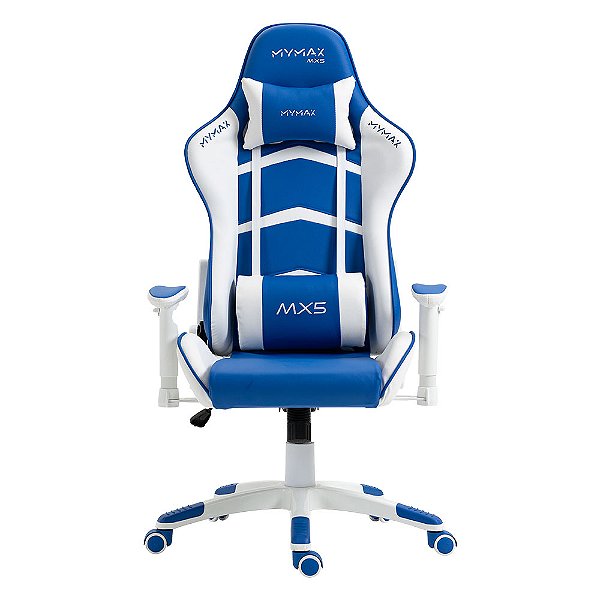 Cadeira Gamer Mymax MX5 Branco e Azul MGCH-MX5/BLWH