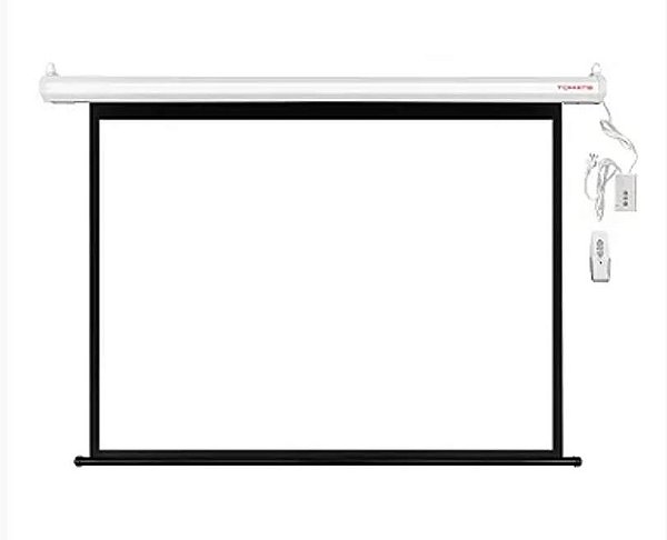 Tela de Projeção 120" Polegadas 4:3 Elétrica 220V com Controle
