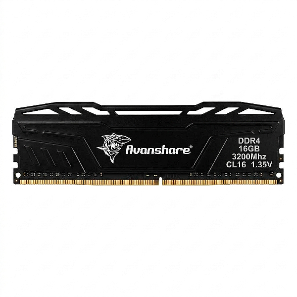 Memoria para Desktop DDR4 16GB 3200Mhz Avanshare com Dessipador Preto