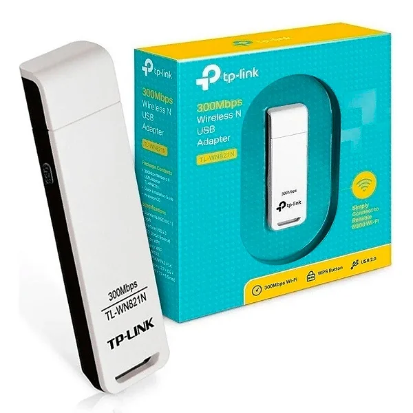 Adaptador Wireless USB 300Mbps TP-Link - TL-WN821N