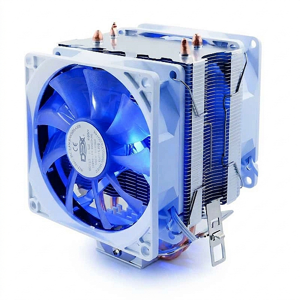Cooler para Processadores Intel e AMD Branco Led Azul Dex - DX-9300D