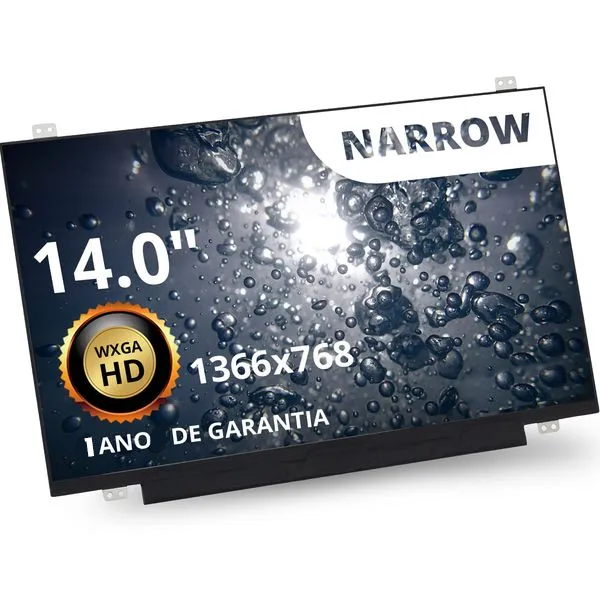 Tela para Notebook 14.0 Pol Slim 30 Pinos Direito 1366 x 768 com abas N140BGA-EA4
