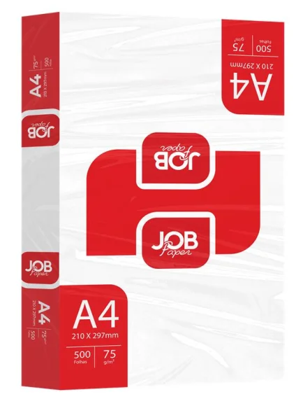Papel Sulfite A4 75G Pacotes de 500Fls Job Paper