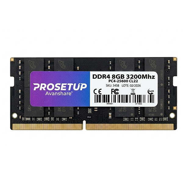 Memoria para Notebook DDR4 8GB 3200Mhz CL22 Prosetup Avanshare