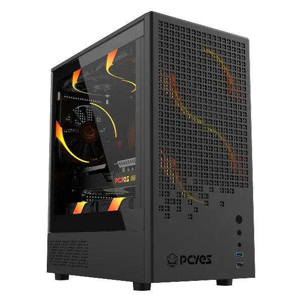 Gabinete Gamer Pcyes Ozara Black Vulcan - Gozrbv