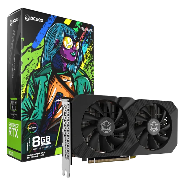 Placa de Video GPU RTX 3050 8GB GDDR6 128Bits PcYes Projeto Edge - Pvrtx30508Blpe