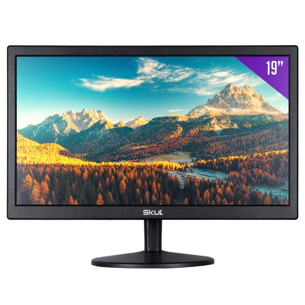 Monitor 19" Skul Office LED 1600/1440x900 5Ms Hdmi + Vga Vesa - SM195MS