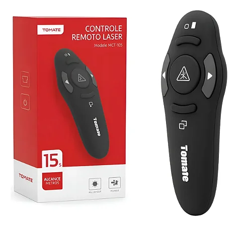 Controle Apresentador Multimidia sem Fio Laser Point Tomate - MCT-105