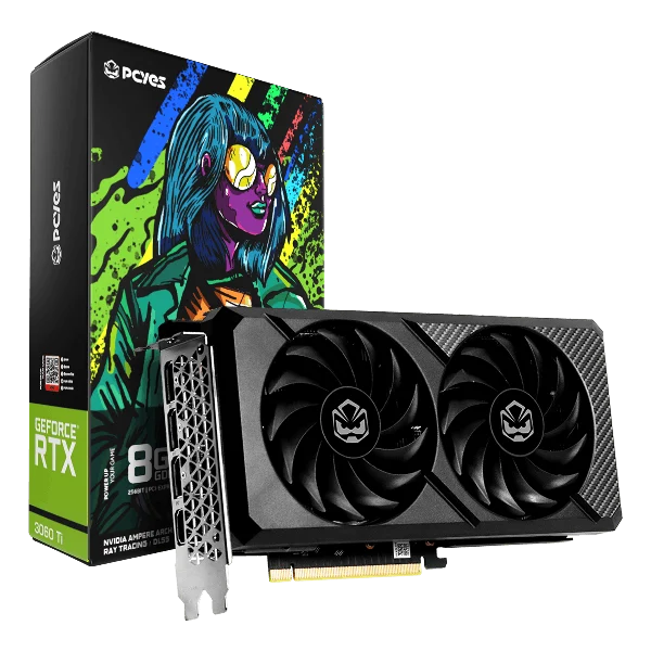 Placa de Vídeo Gpu Rtx 3060 Ti 8Gb Ddr6 256 Bits Full Size Dual Fan - Pvr30608Tgr6Df3