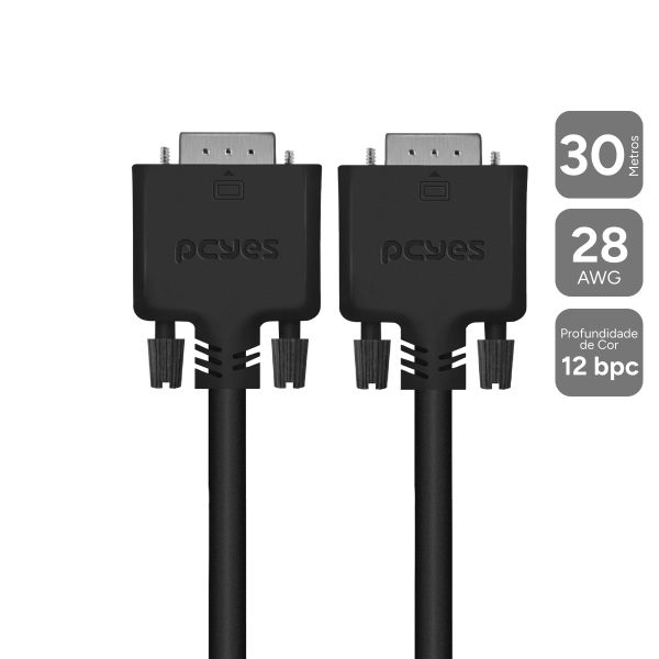 Cabo VGA Macho x Macho 30M para Monitor/Projetor