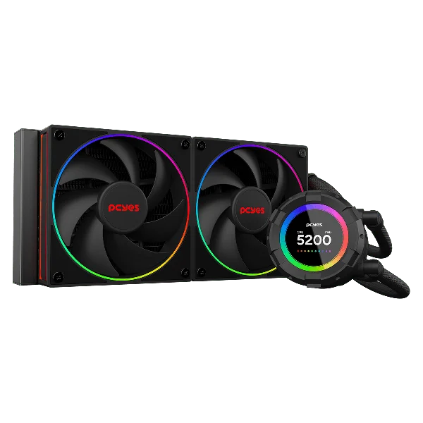 Water Cooler Pcyes Vision 240Mm Black Vulcan - Tela Lcd 2,1" - Vs240Bv