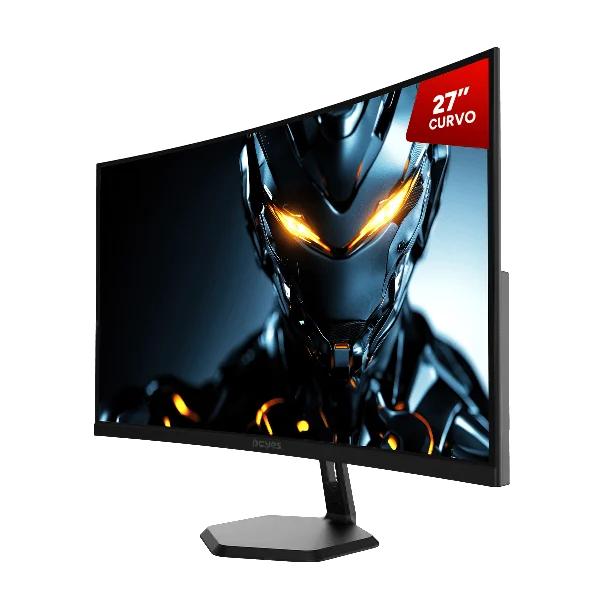 Monitor Gamer Pcyes Quartzo Q27C 27" Curvo Fhd Va 100Hz 5Ms Hdmi/Vga Freesync Black Vulcan Pmgq27C100Bv