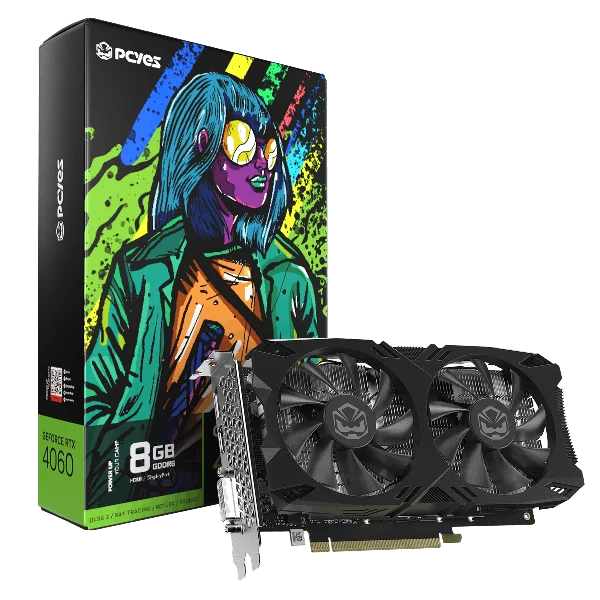 Placa de Video Gpu Rtx 4060 Gddr6 8Gb 128Bits Full Size Dual Fan - Pvr40608Gr6Df2