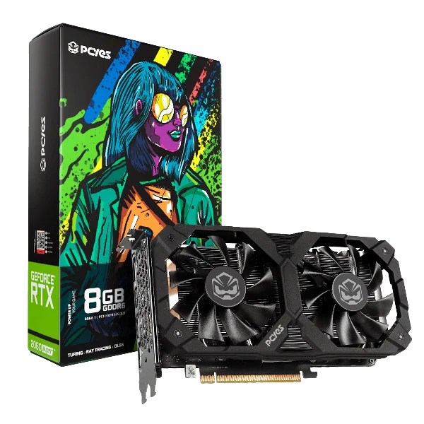 placa de video Gpu Rtx 2060 Super Gddr6 8Gb 256Bit Full Size Dual Fan  - Pvr20608Tigr6Df4