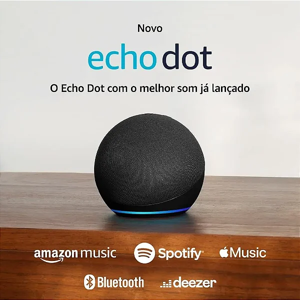 Caixa de som Amazon Alexa Echo Dot 5º Geracao Preta