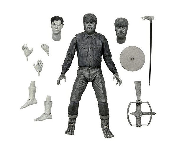 Action Figure The Wolf Man Black White - Neca Toys