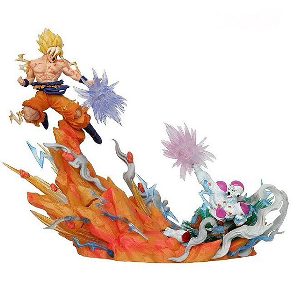 Diorama Goku Vs Freeza Com LED - Dragon Ball
