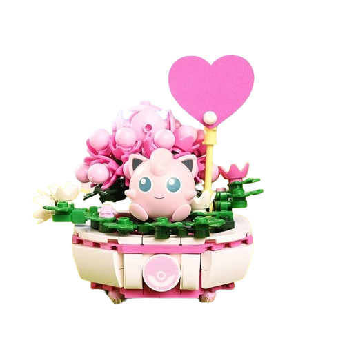Jigglypuff Series Pokémon Plantas Suculentas - Blocos de Montar