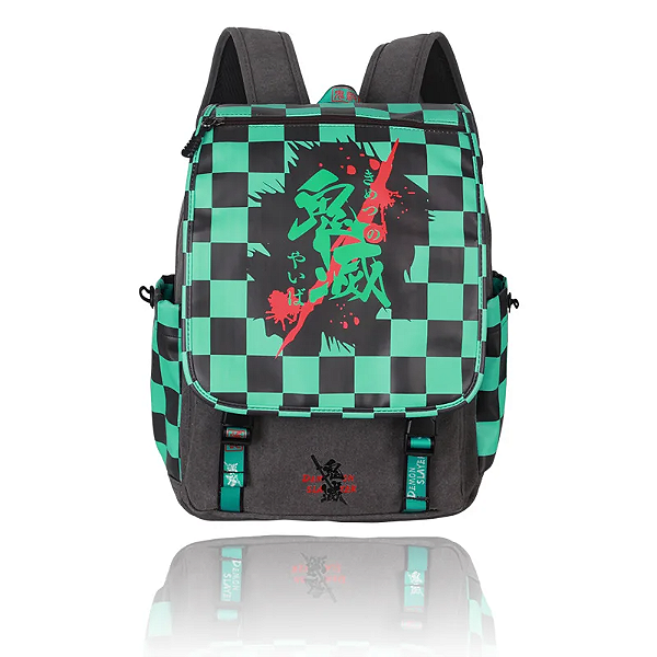 Mochila Escolar Lona e Corino Tanjiro Demon Salyer