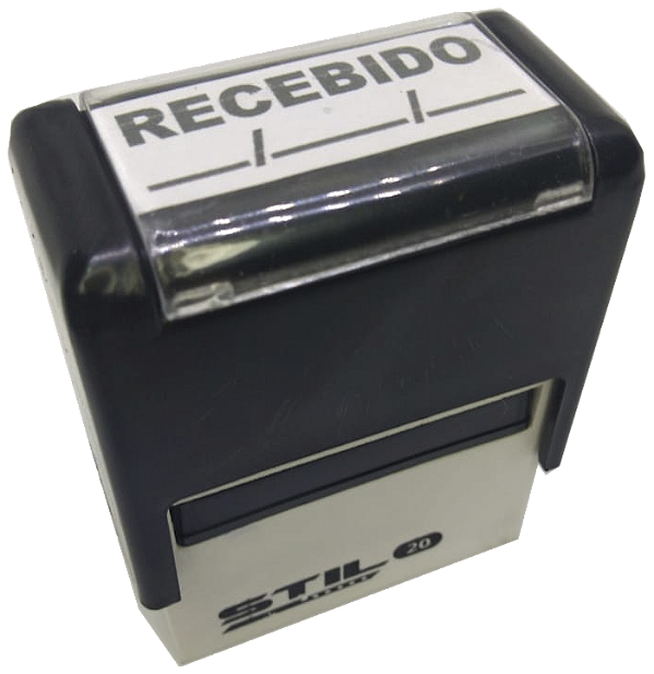 Carimbos Automáticos Stilo 20 - RECEBIDO com espaço para data