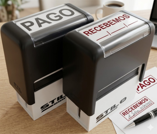 Carimbos Automáticos Stilo 20 - PAGO / RECEBEMOS